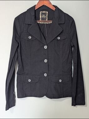 Lady Hathaway Women's Black Button-Front Blazer Jacket Dark Academia